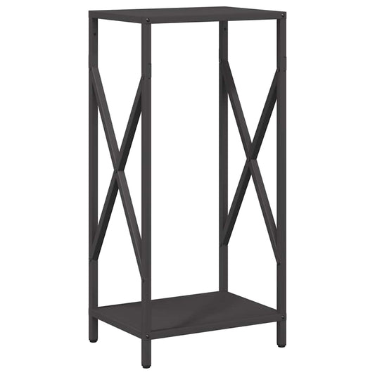 Brennholzregal Schwarz 34x25x70 cm Kaltgewalzter Stahl