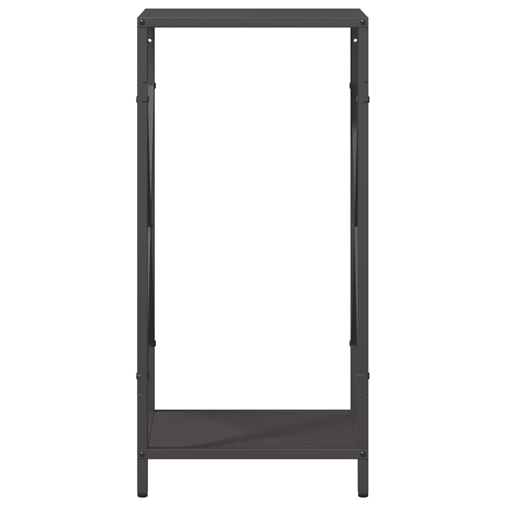 Brennholzregal Schwarz 34x25x70 cm Kaltgewalzter Stahl