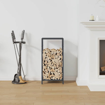 Brennholzregal Anthrazit 34x25x70 cm Kaltgewalzter Stahl