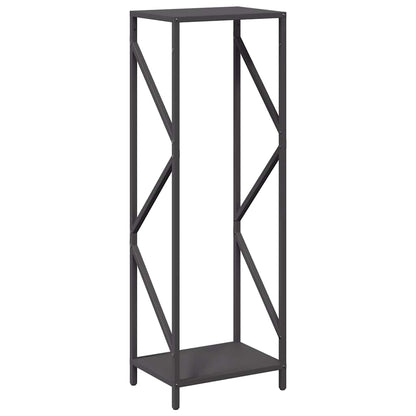 Brennholzregal Schwarz 34x25x100 cm Kaltgewalzter Stahl