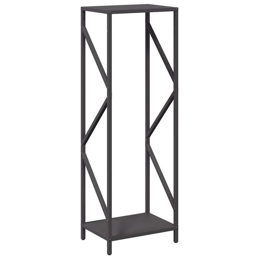 Brennholzregal Schwarz 34x25x100 cm Kaltgewalzter Stahl