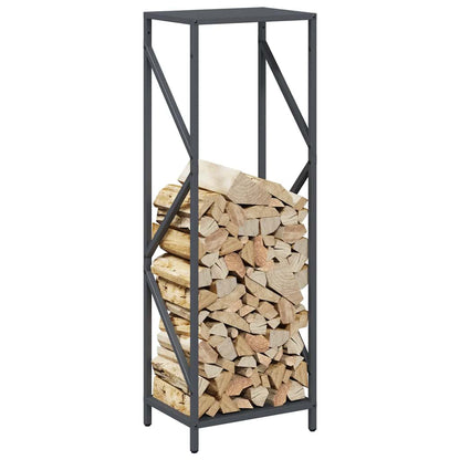 Brennholzregal Anthrazit 34x25x100 cm Kaltgewalzter Stahl