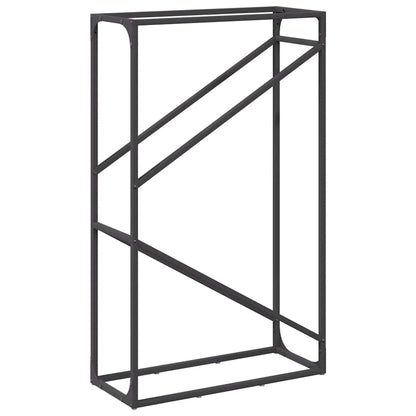 Brennholzregal Schwarz 60x25x100 cm Kaltgewalzter Stahl