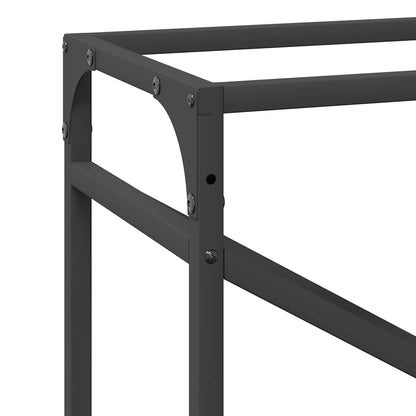 Brennholzregal Schwarz 60x25x100 cm Kaltgewalzter Stahl