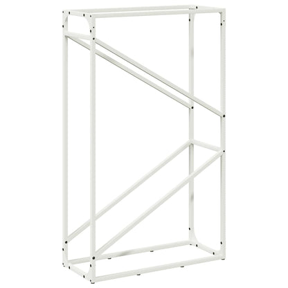 Brennholzregal Weiß 60x25x100 cm Kaltgewalzter Stahl