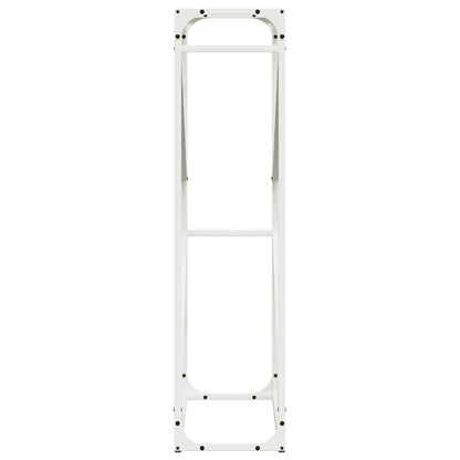 Brennholzregal Weiß 60x25x100 cm Kaltgewalzter Stahl