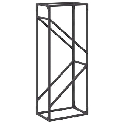 Brennholzregal Schwarz 40x25x100 cm Kaltgewalzter Stahl