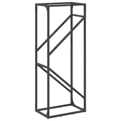 Brennholzregal Schwarz 40x25x100 cm Kaltgewalzter Stahl