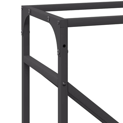 Brennholzregal Schwarz 40x25x100 cm Kaltgewalzter Stahl