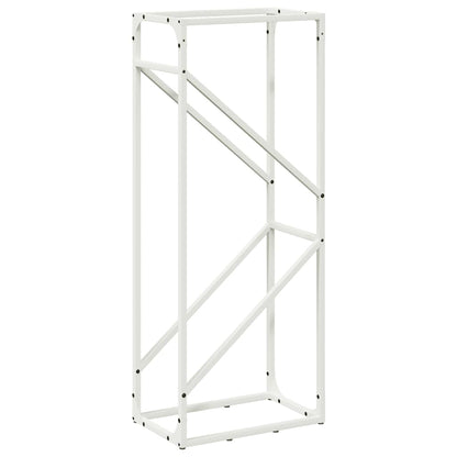 Brennholzregal Weiß 40x25x100 cm Kaltgewalzter Stahl
