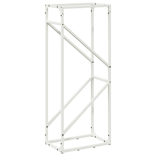 Brennholzregal Weiß 40x25x100 cm Kaltgewalzter Stahl