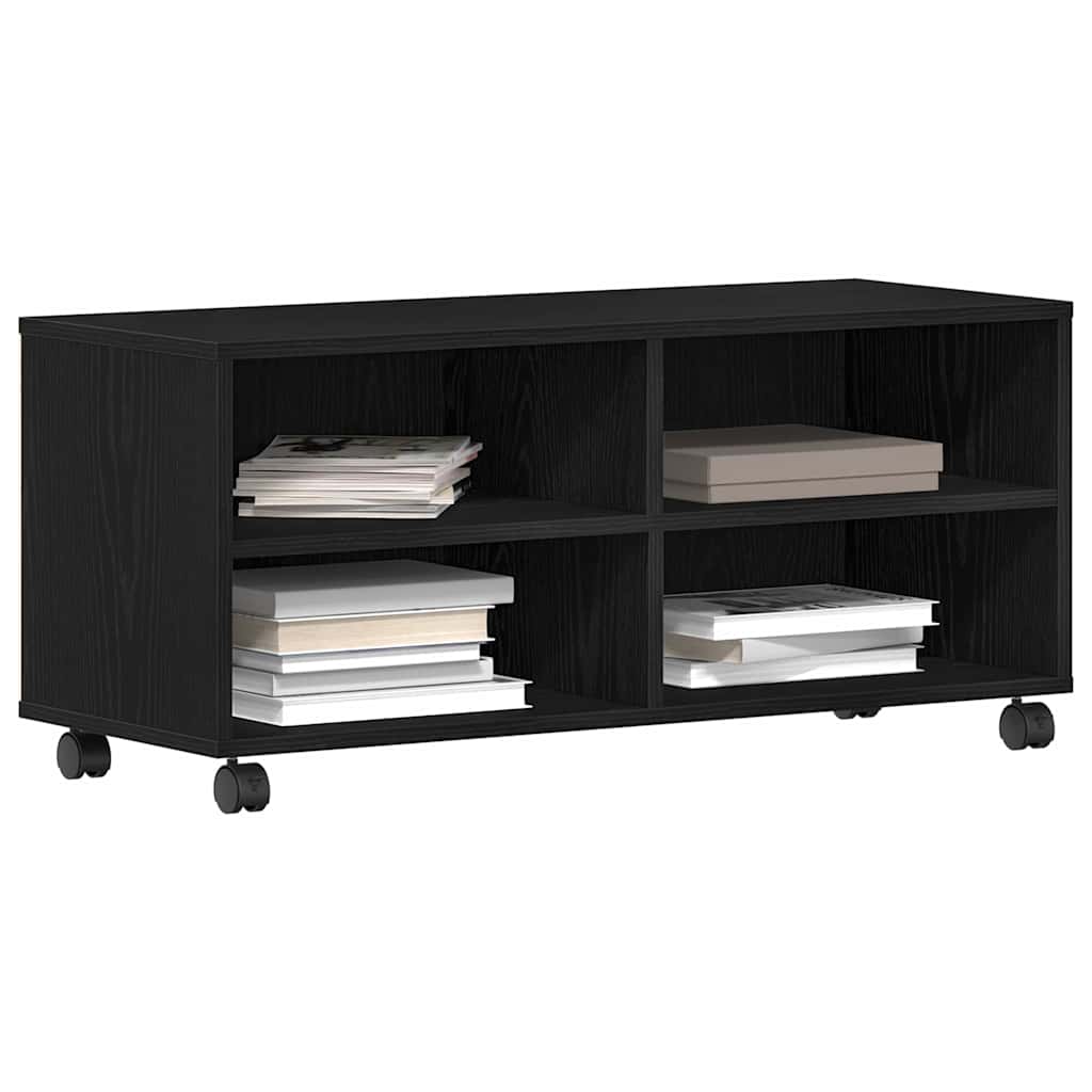 TV-Schränk Schwarz 90 x 35 x 35 cm Holzwerkstoff