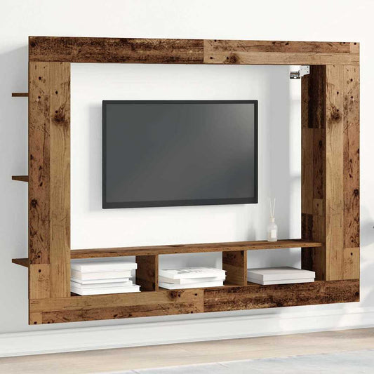 TV-Schrank Wandmontiert Altes Holz 152x22x113 cm