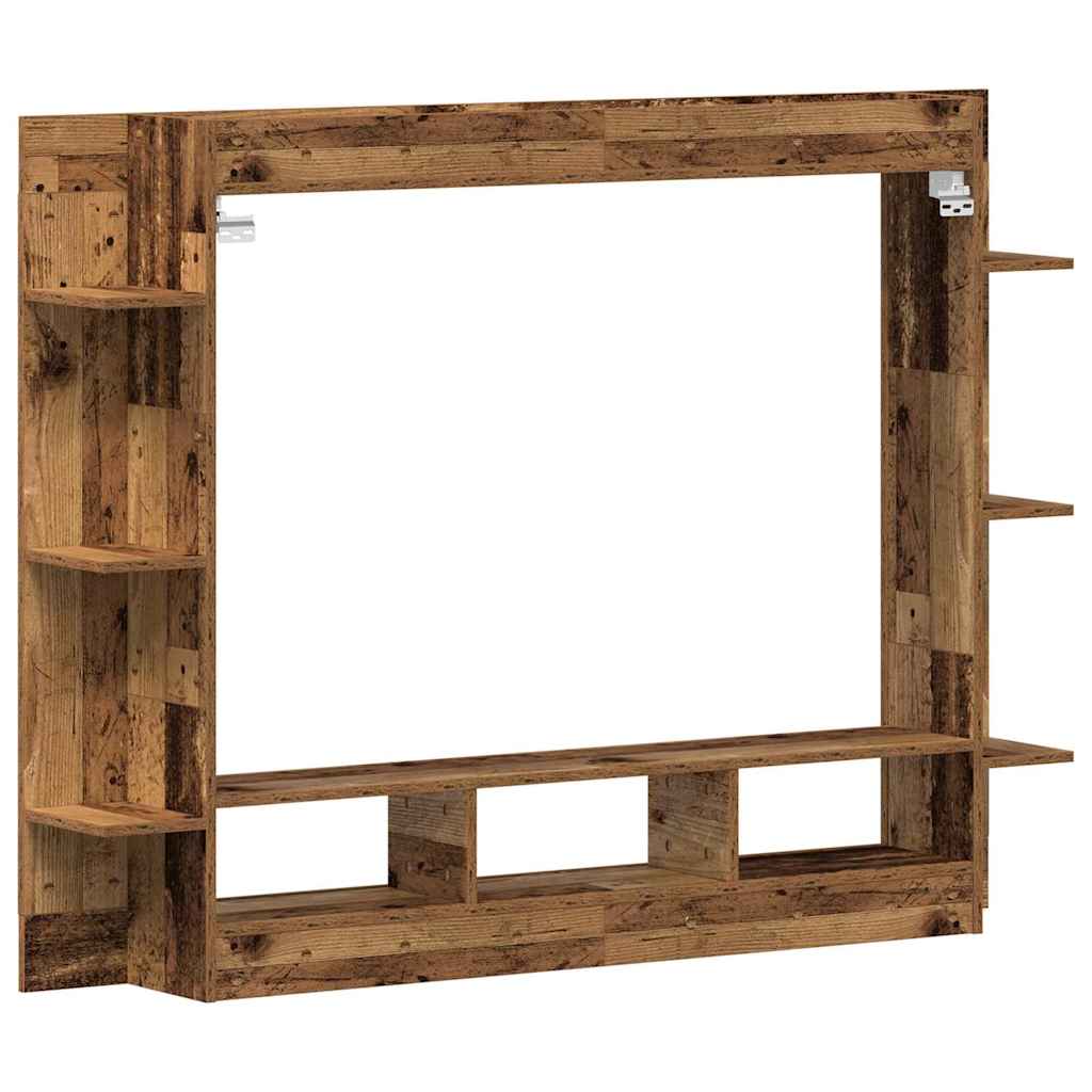 TV-Schrank Wandmontiert Altes Holz 152x22x113 cm