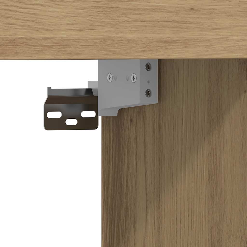 TV Schrank Wandmontiert Artisan Eiche 152x22x113 cm