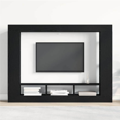 TV-Schrank Wandmontiert Schwarz Eiche 152x22x113 cm