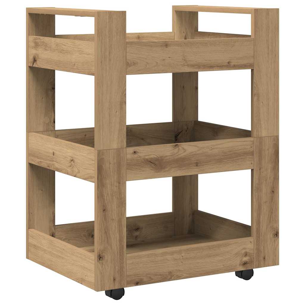 Küchentrolley Artisan Eiche 60 x 45 x 80 cm Holzwerkstoff