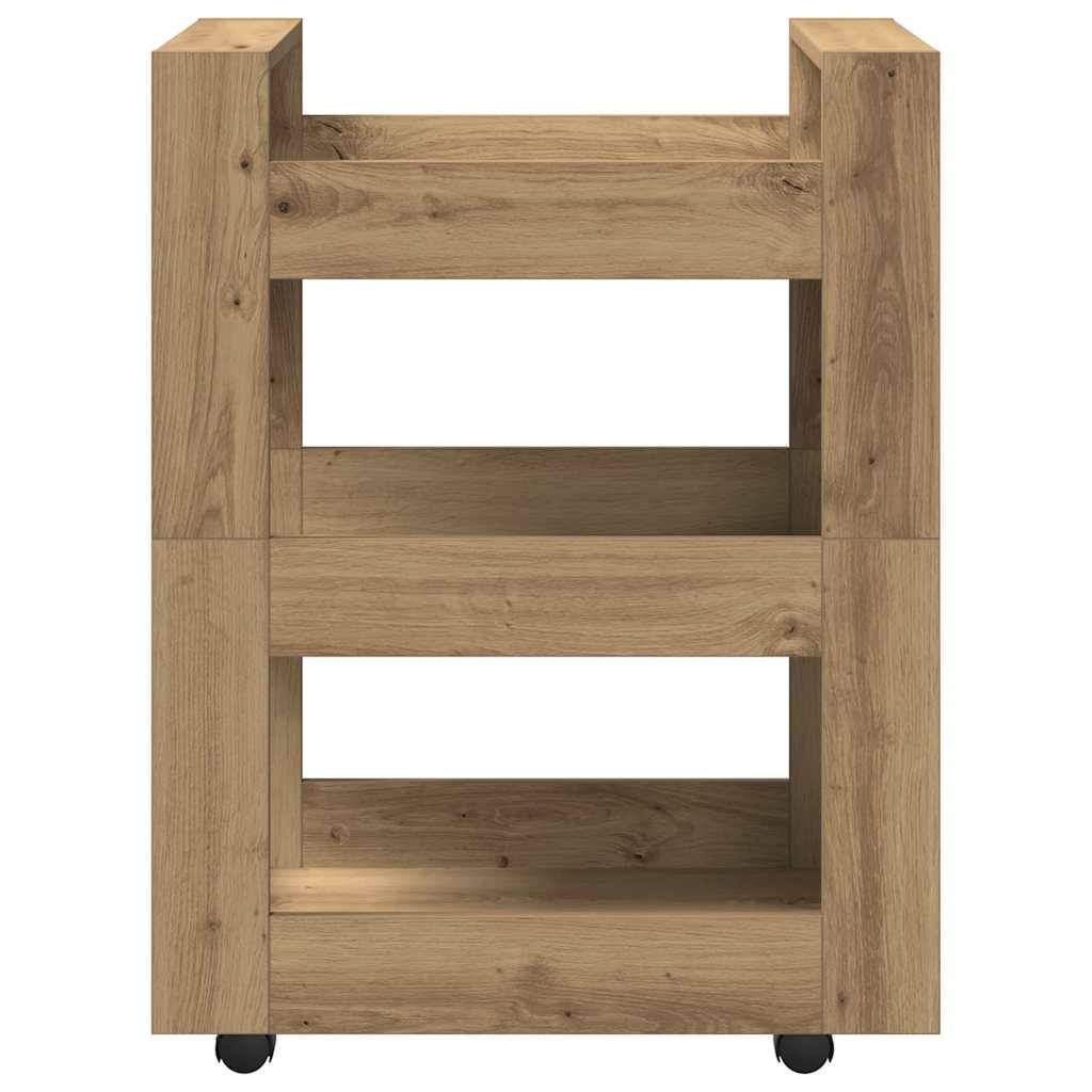 Küchentrolley Artisan Eiche 60 x 45 x 80 cm Holzwerkstoff