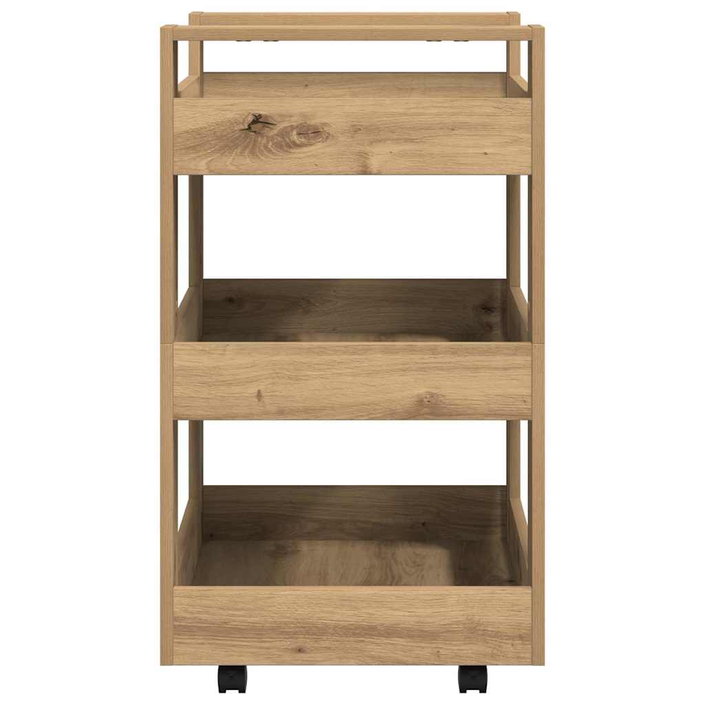 Küchentrolley Artisan Eiche 60 x 45 x 80 cm Holzwerkstoff