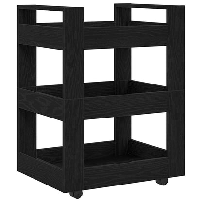 Küchentrolley Schwarze Eiche 60 x 45 x 80 cm Holzwerkstoff