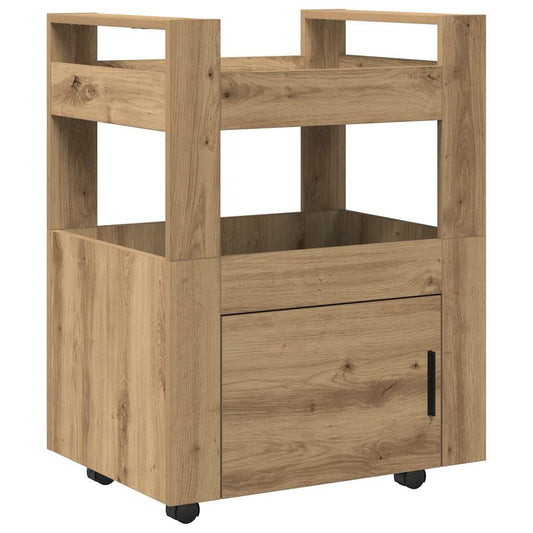 Küchentrolley Eiche handwerklich 60 x 45 x 80 cm Holzwerkstoff