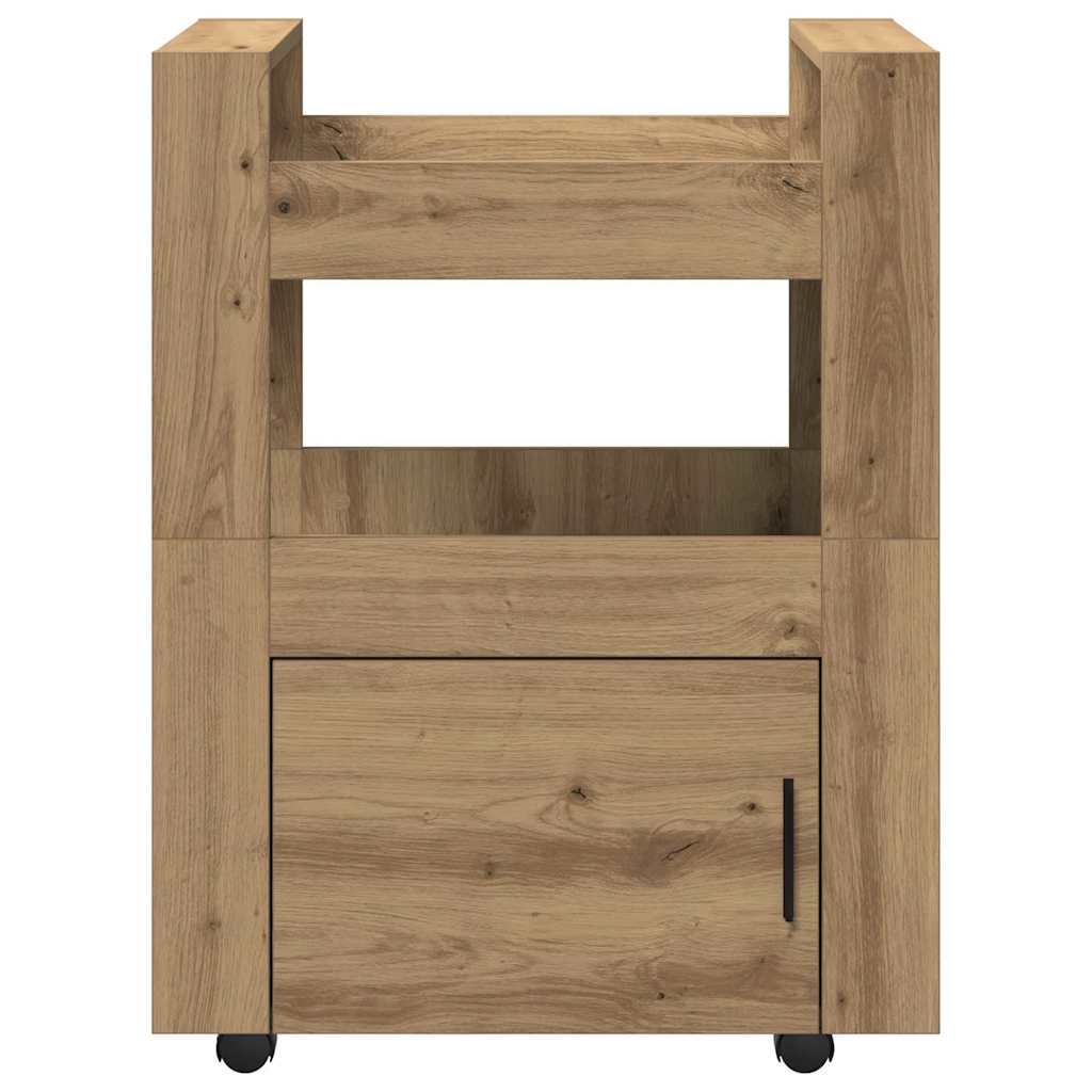 Küchentrolley Eiche handwerklich 60 x 45 x 80 cm Holzwerkstoff
