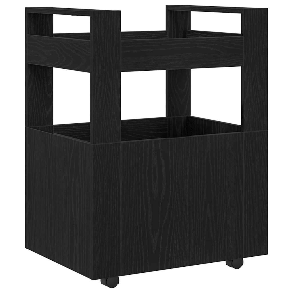 Küchentrolley Schwarze Eiche 60 x 45 x 80 cm Holzwerkstoff