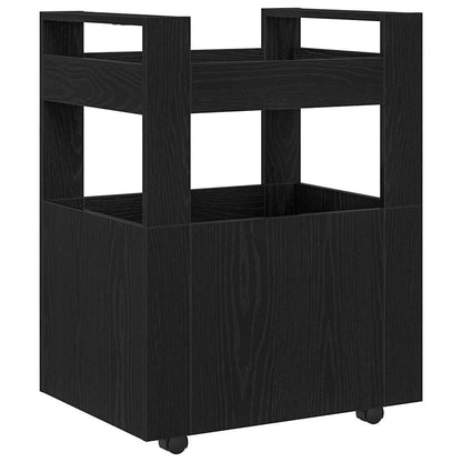 Küchentrolley Schwarze Eiche 60 x 45 x 80 cm Holzwerkstoff