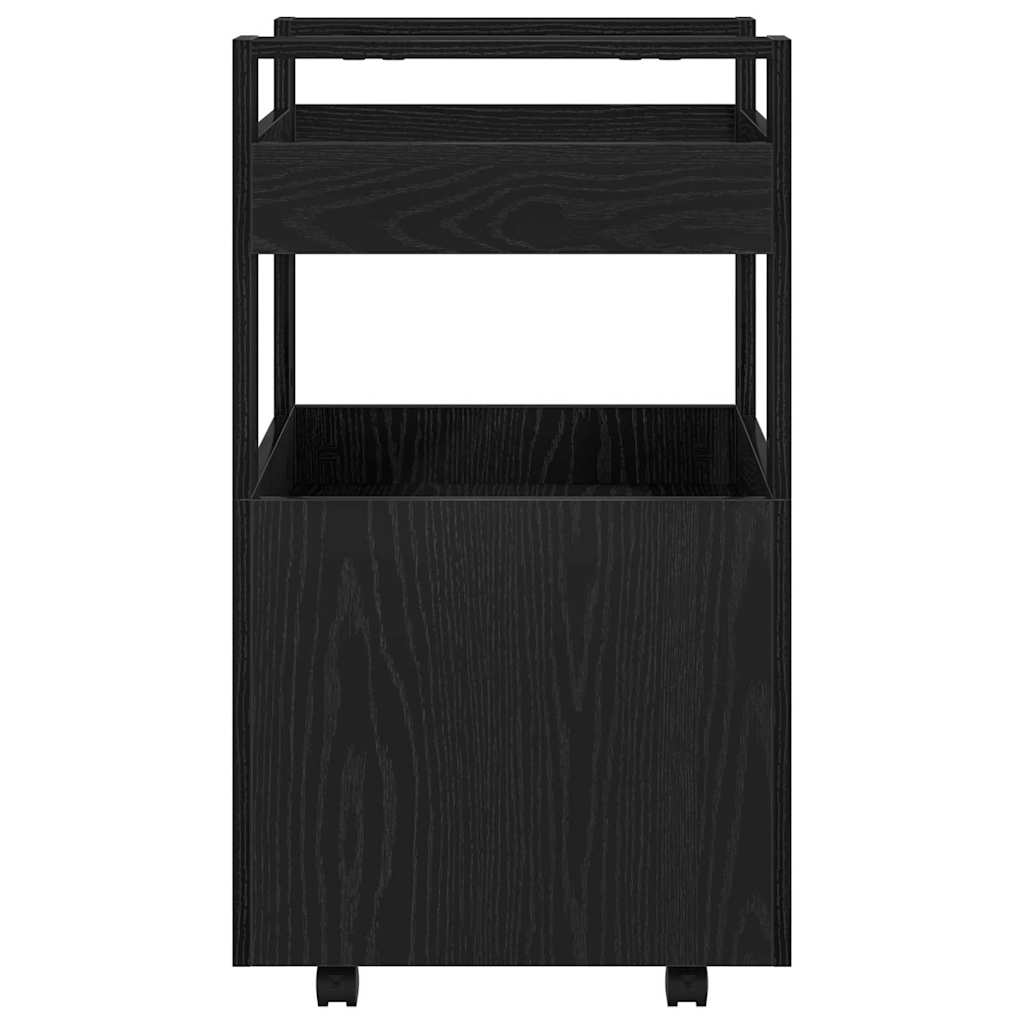 Küchentrolley Schwarze Eiche 60 x 45 x 80 cm Holzwerkstoff