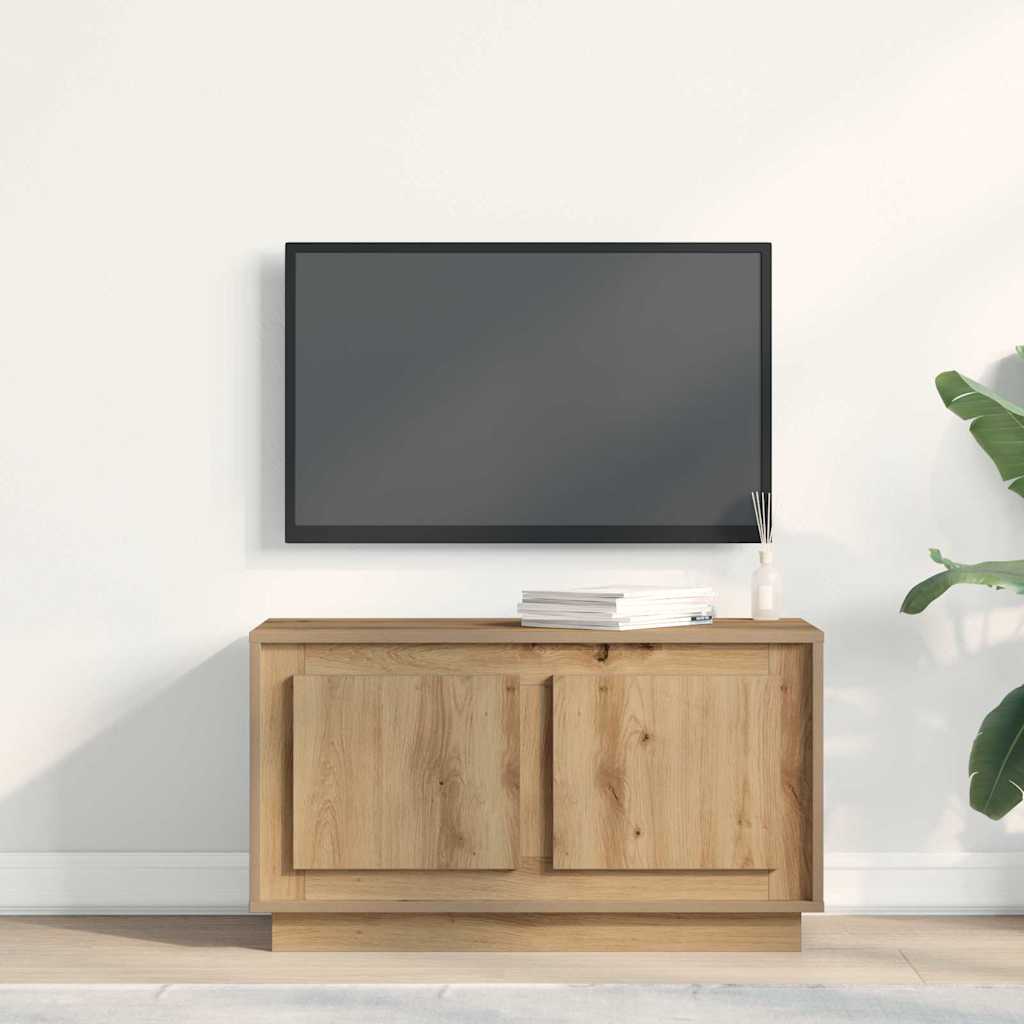 TV-Schrank Eiche handwerklich 80 x 35 x 45 cm Holzwerkstoff