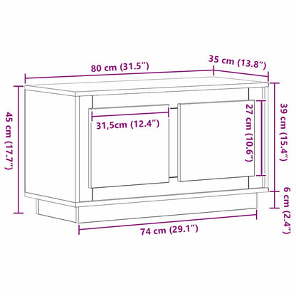 TV-Schrank Schwarze Eiche 80 x 35 x 45 cm Holzwerkstoff