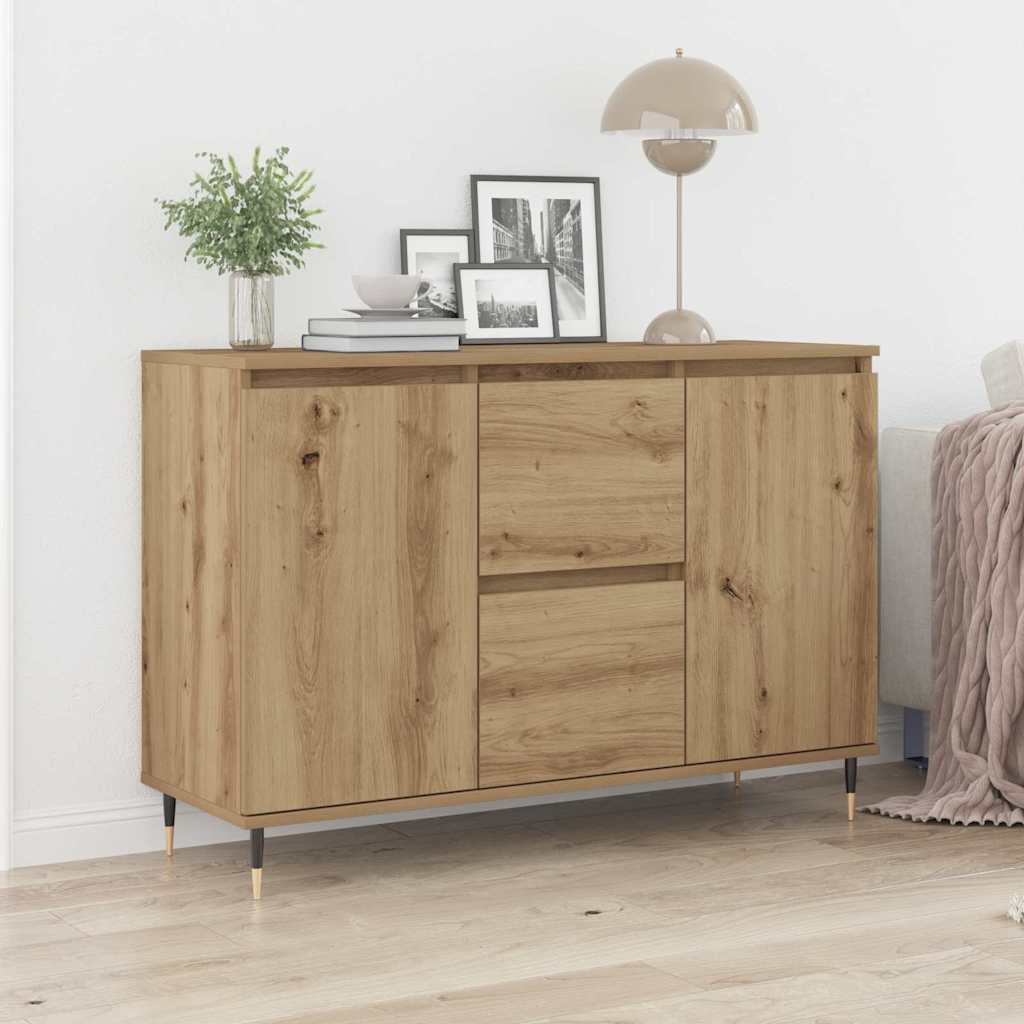 Sideboard Eiche handwerklich 101,5 x 35 x 70 cm Holzwerkstoff