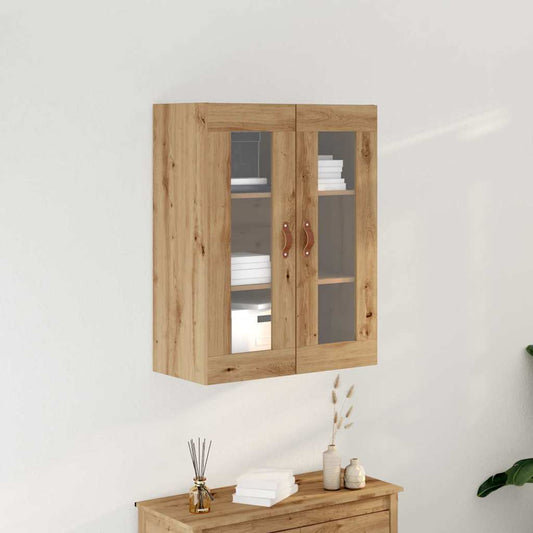 Wandmontierter Schrank Eiche handwerklich 69.5 x 34 x 90 cm