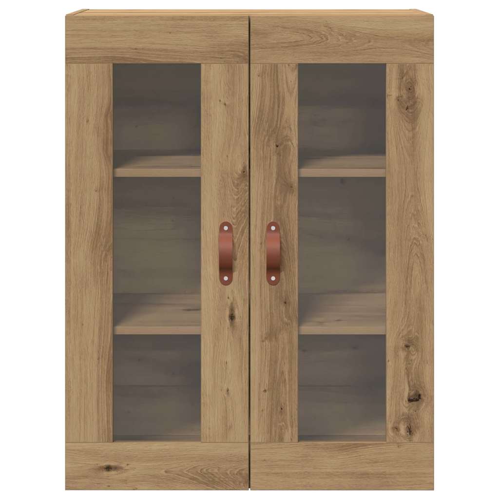 Wandmontierter Schrank Eiche handwerklich 69.5 x 34 x 90 cm