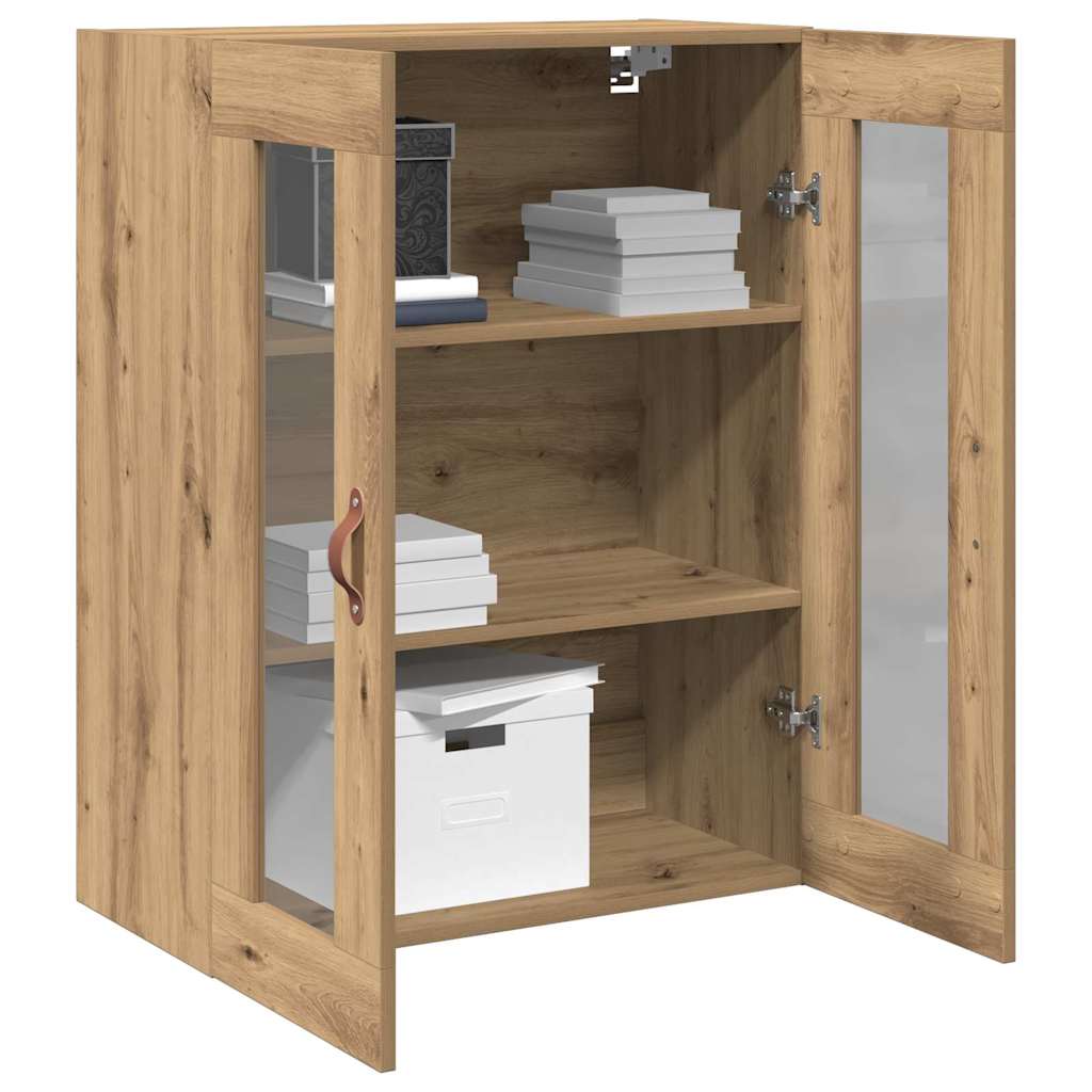 Wandmontierter Schrank Eiche handwerklich 69.5 x 34 x 90 cm