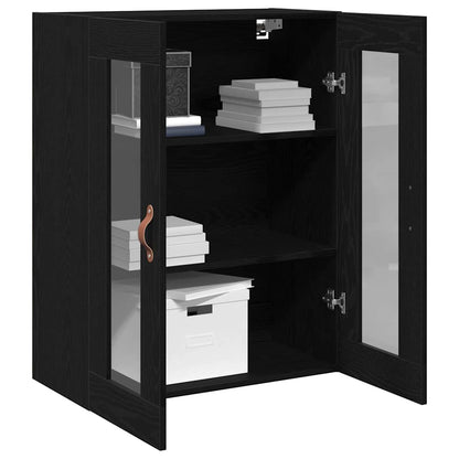 Wandmontierter Schrank Schwarze Eiche 69.5 x 34 x 90 cm