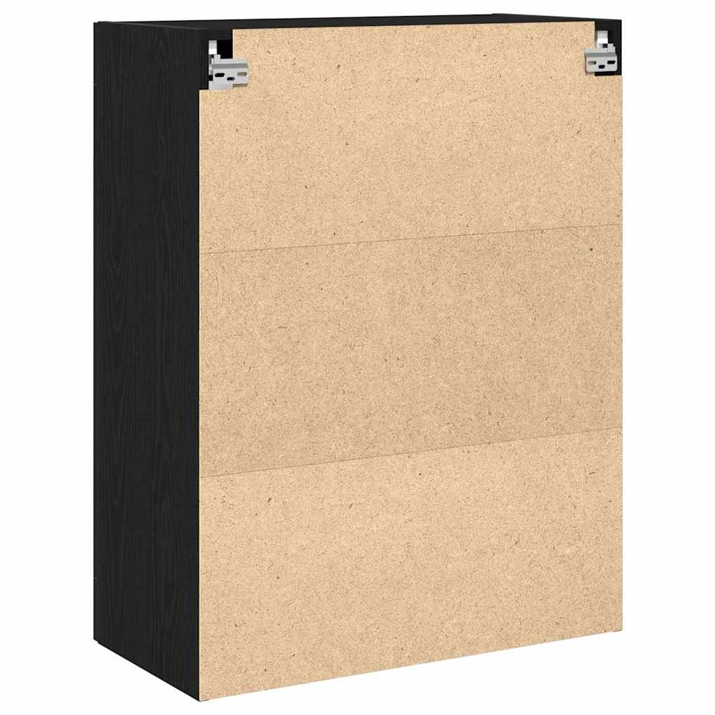 Wandmontierter Schrank Schwarze Eiche 69.5 x 34 x 90 cm