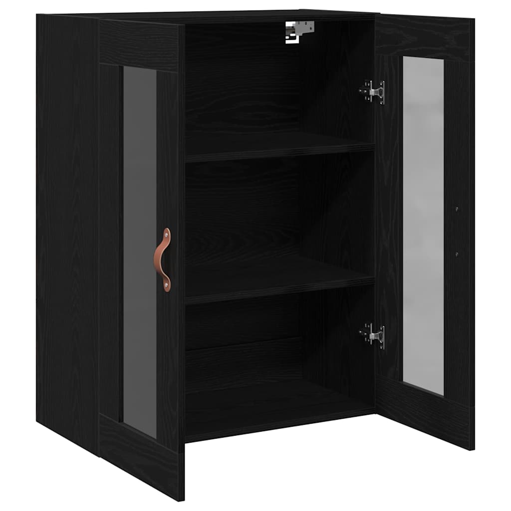 Wandmontierter Schrank Schwarze Eiche 69.5 x 34 x 90 cm