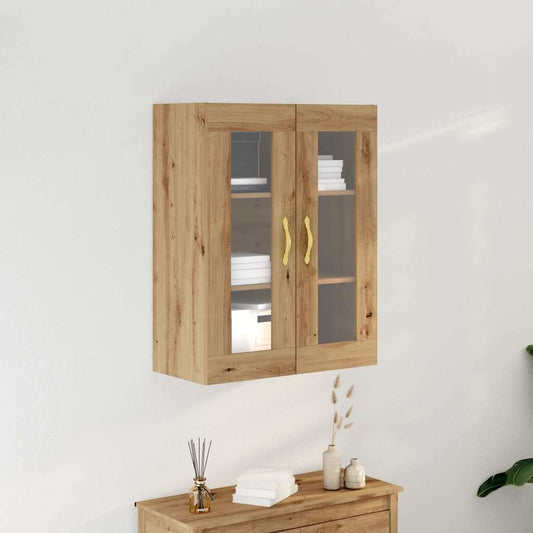 Wandmontierter Schrank Eiche handwerklich 69.5 x 34 x 90 cm