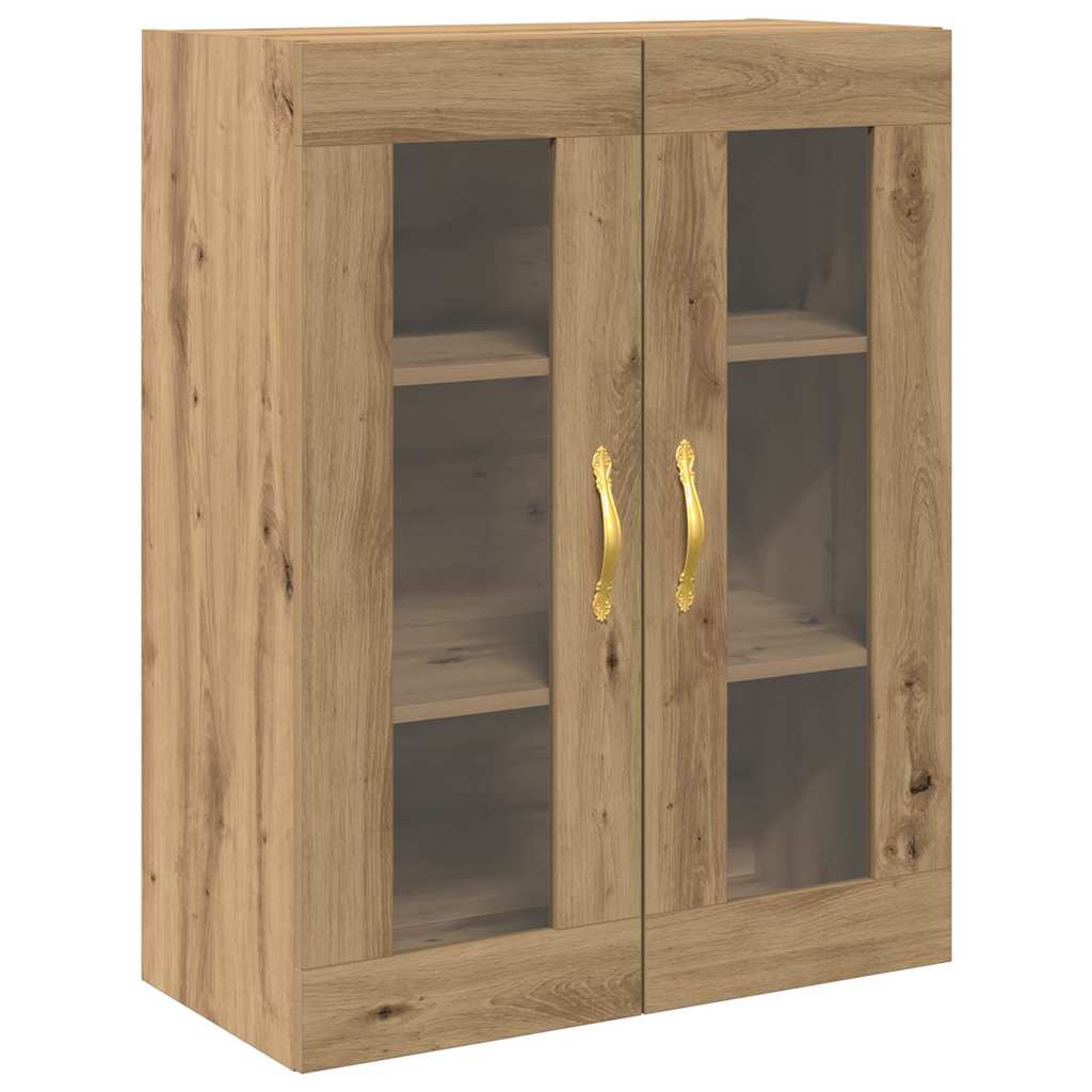Wandmontierter Schrank Eiche handwerklich 69.5 x 34 x 90 cm