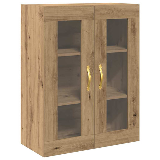 Wandmontierter Schrank Eiche handwerklich 69.5 x 34 x 90 cm