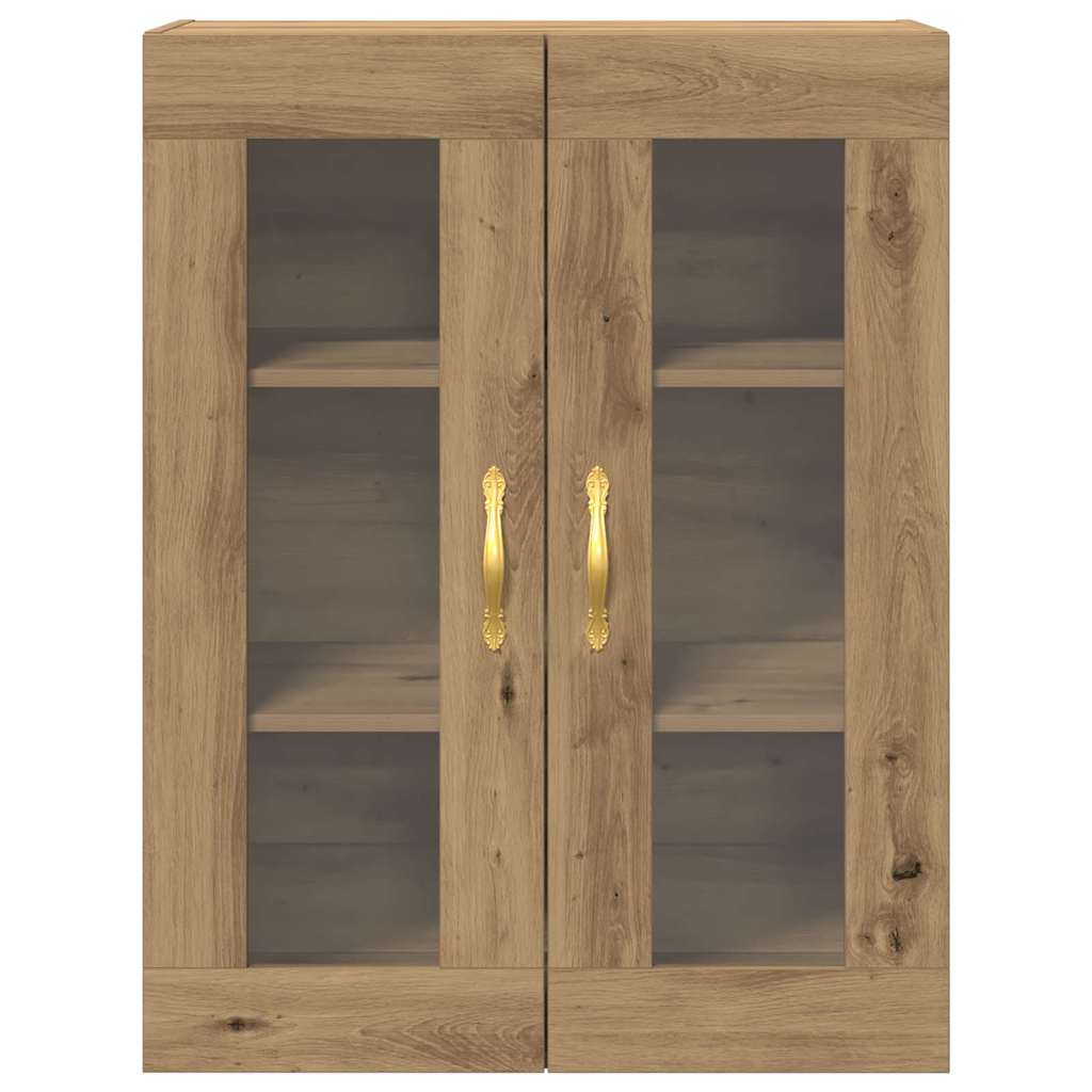 Wandmontierter Schrank Eiche handwerklich 69.5 x 34 x 90 cm
