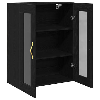 Wandmontierter Schrank Schwarze Eiche 69.5 x 34 x 90 cm