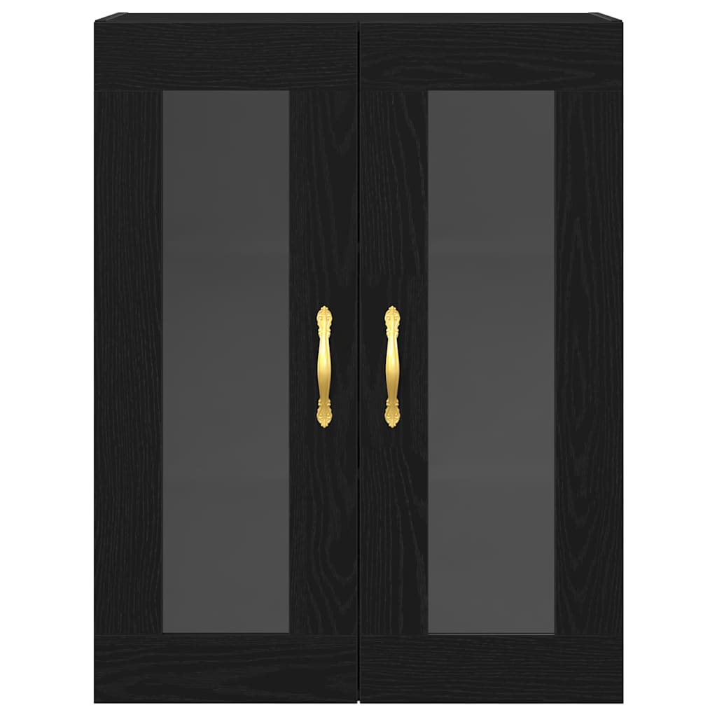 Wandmontierter Schrank Schwarze Eiche 69.5 x 34 x 90 cm