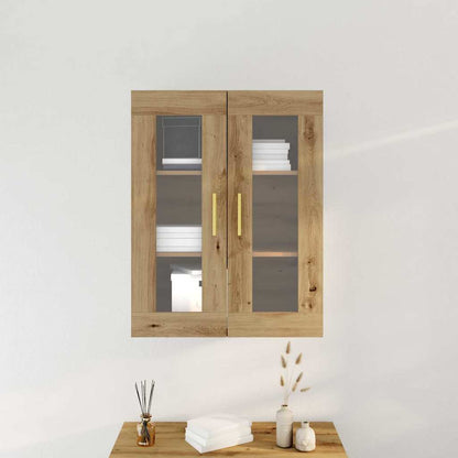 Wandmontierter Schrank Eiche handwerklich 69.5 x 34 x 90 cm