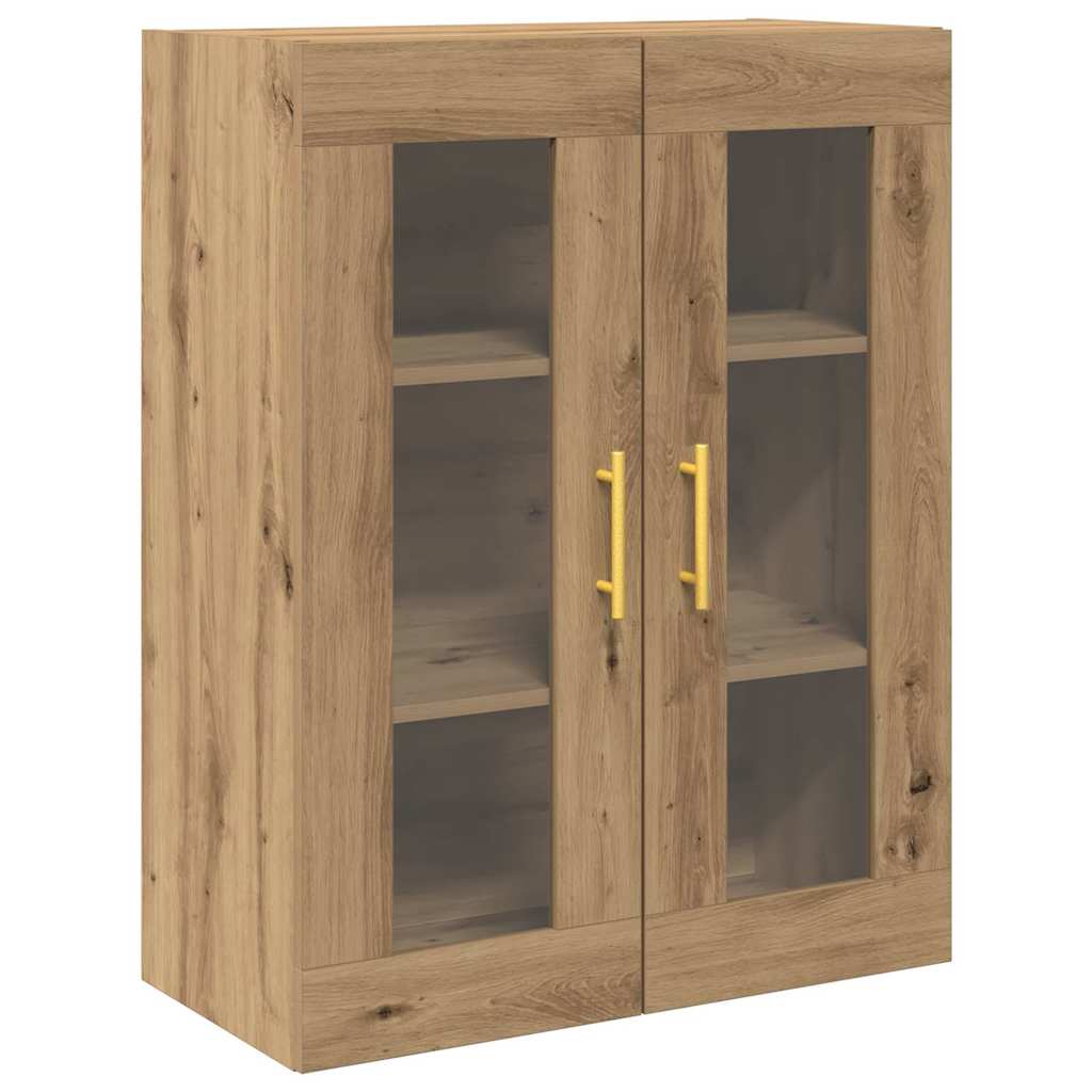 Wandmontierter Schrank Eiche handwerklich 69.5 x 34 x 90 cm