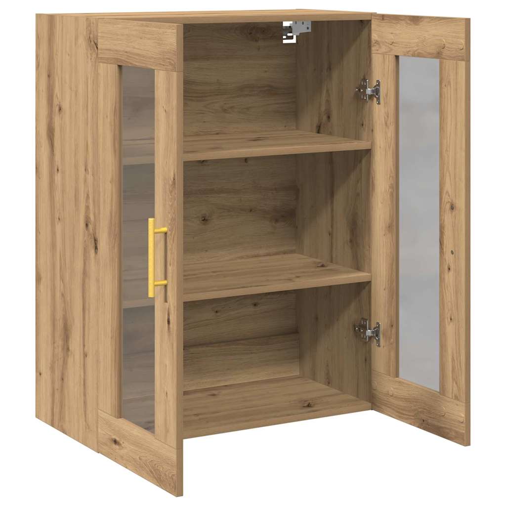 Wandmontierter Schrank Eiche handwerklich 69.5 x 34 x 90 cm