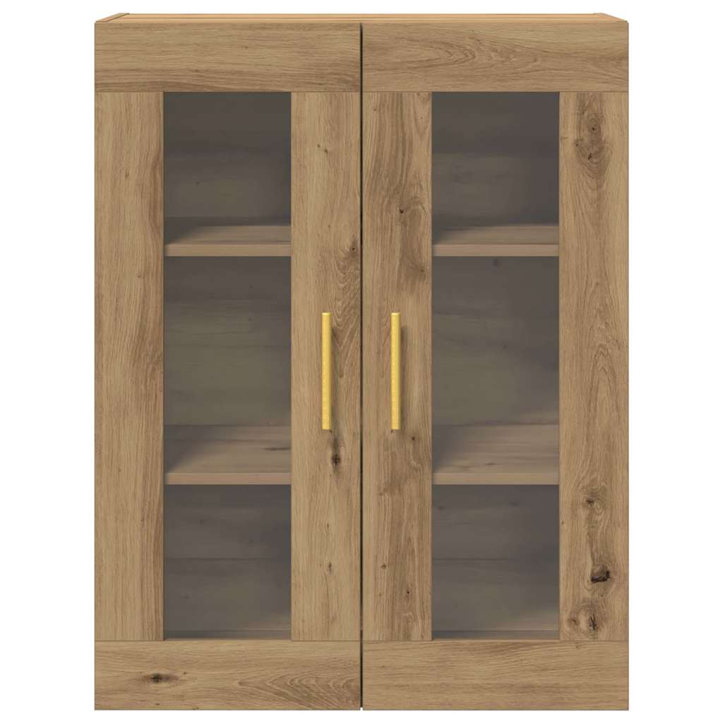 Wandmontierter Schrank Eiche handwerklich 69.5 x 34 x 90 cm