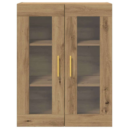 Wandmontierter Schrank Eiche handwerklich 69.5 x 34 x 90 cm