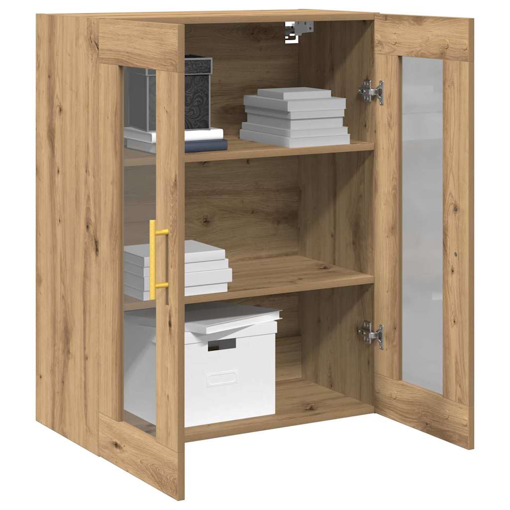 Wandmontierter Schrank Eiche handwerklich 69.5 x 34 x 90 cm